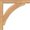 Ekena Millwork Thorton Block Smooth Bracket w/ Offset Brace, Western Red Cedar, 3 1/2"W x 16"D x 16"H BKT0402X16X16THR05SWR - alternate 3